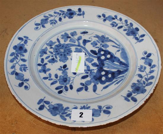 A Delft blue and white dish